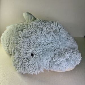 Pillow Pets Blue Squeaky Dolphin Whale Plush Stuffed Animal Pillow 2010 22 inch